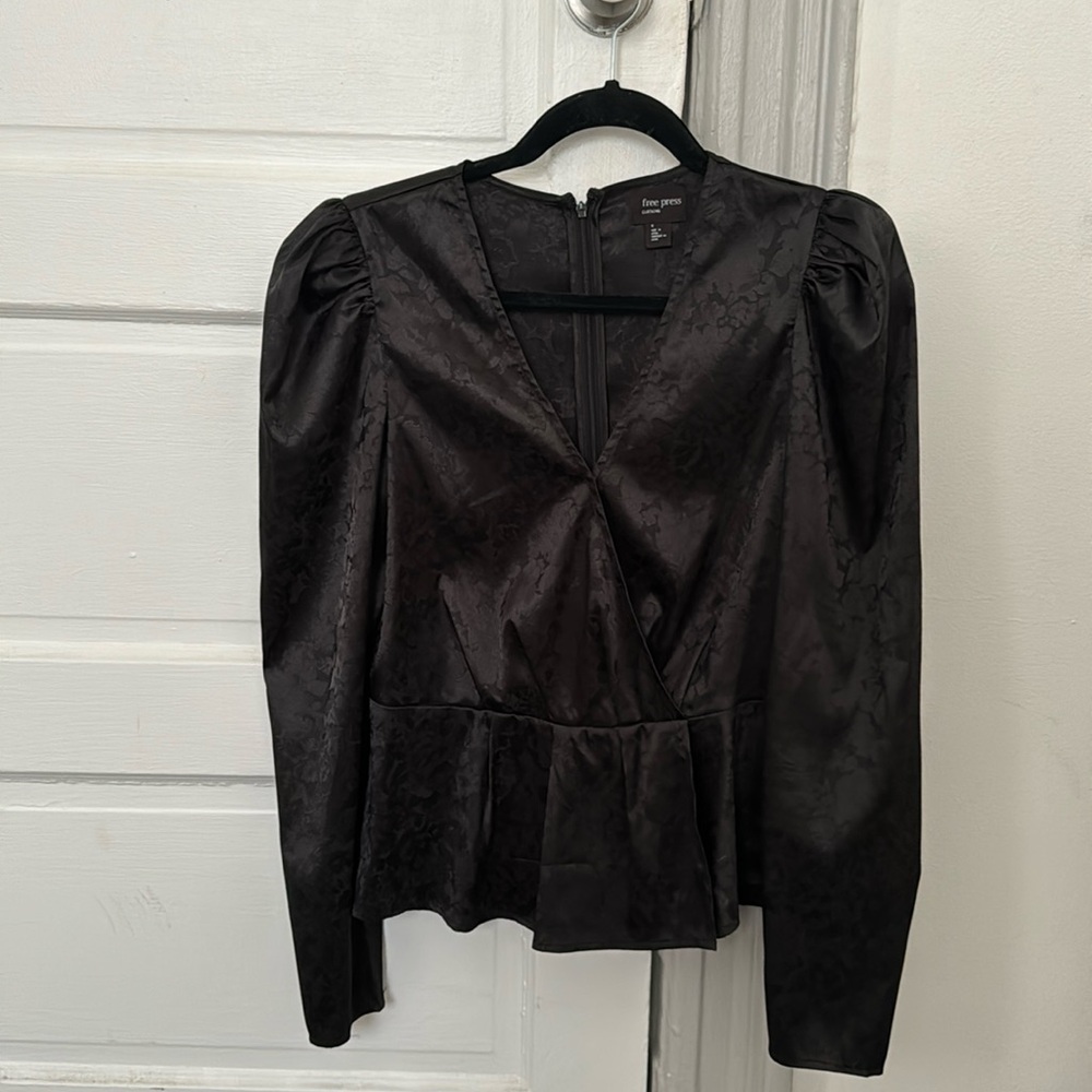 Free Press Black Blouse